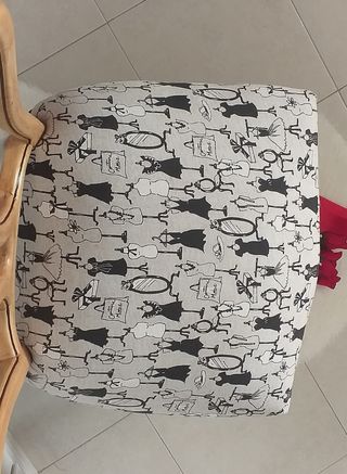 Silla madera renovada➕funda(estilo vintage/clásica