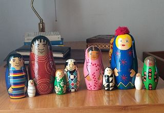 Matrioske russe rare Jutanas Maria Vinka 