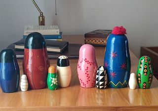 Matrioske russe rare Jutanas Maria Vinka 