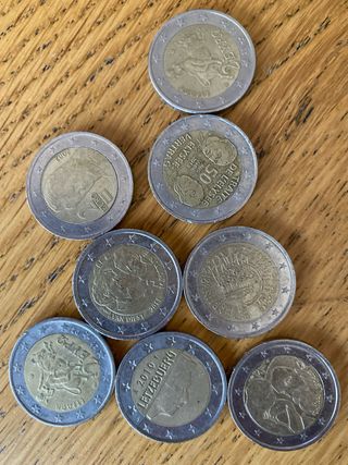 Monedas 2 euros - 15 piezas