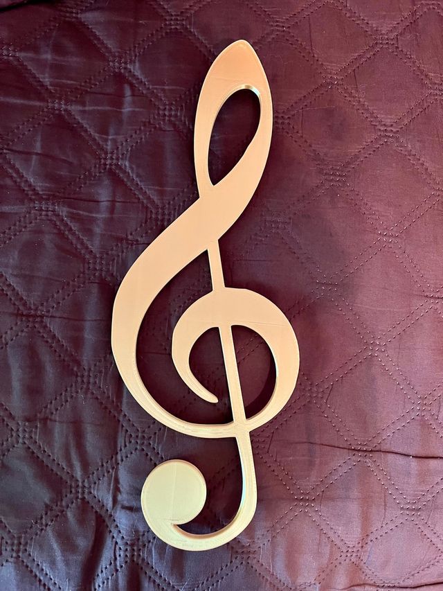 Clave de Sol 3D - Decoración musical