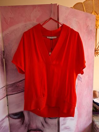 Blusa Adolfo Domínguez roja - Talla 5