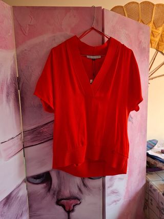 Blusa Adolfo Domínguez roja - Talla 5