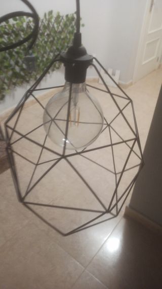 Lámpara colgante geométrica negra