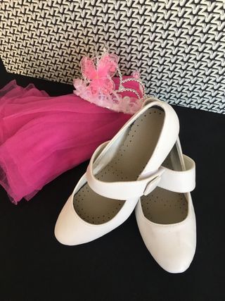 Zapatos ceremonia niña blancos