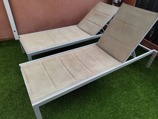 2 Hamacas de exterior - Beige y Gris