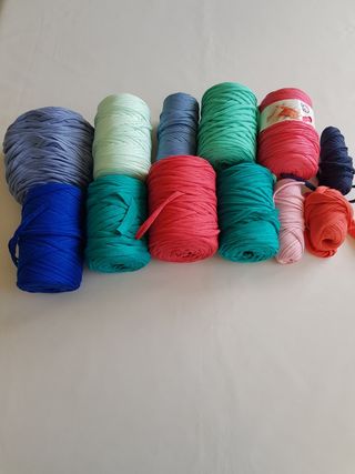 12 ovillos algodón - Colores varios