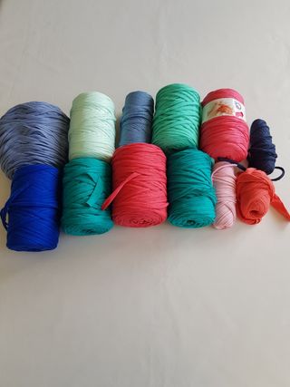 12 ovillos algodón - Colores varios