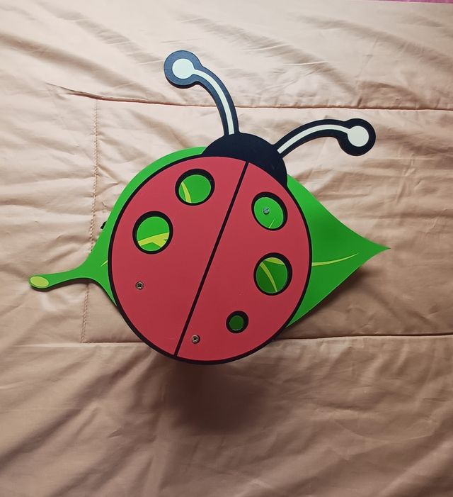 Lampara Ladybug infantil de madera