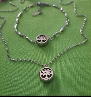 OFERTA.Collar,pulsera y anillo aromaterapia .Acero