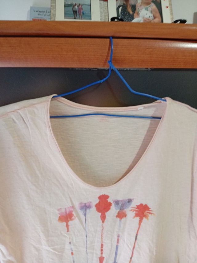 Camiseta beige sin mangas - talla L