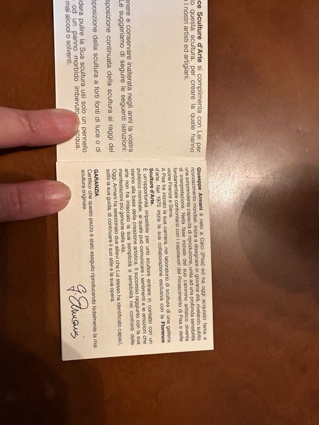 Escultura Niño Campesino Armani