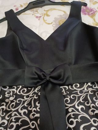 Vestido Santiago Sánchez Negro/Plata talla 42