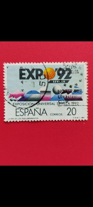 Sello EXPO'92 Sevilla España 20 pts