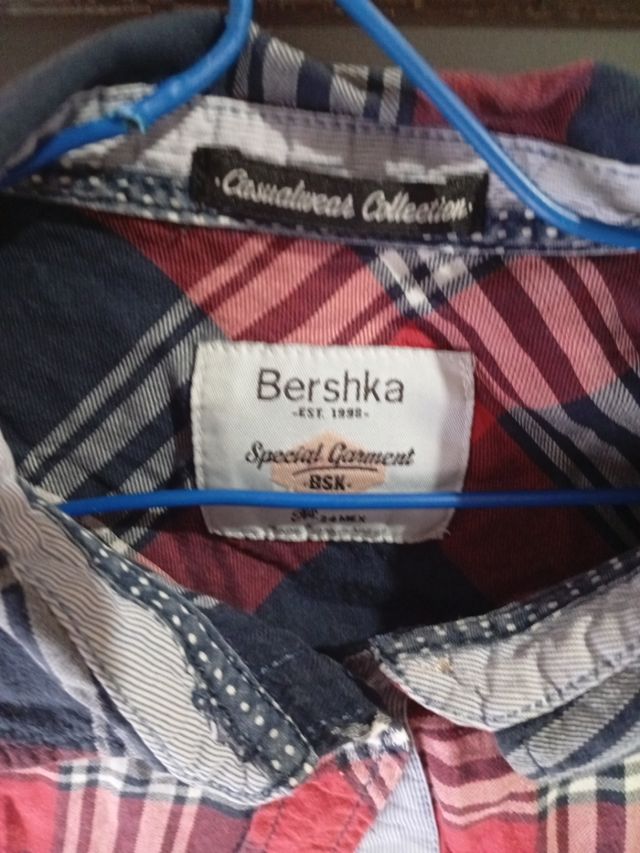 Camisa Bershka cuadros niño 4-5 años