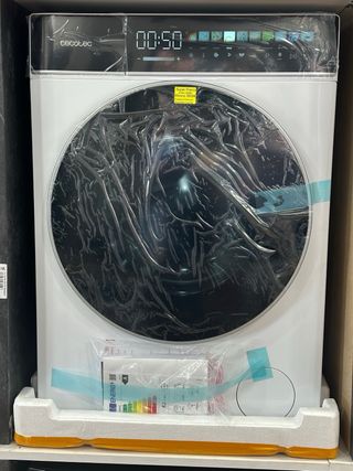 Lavadora de carga frontal blanca de 8 kg