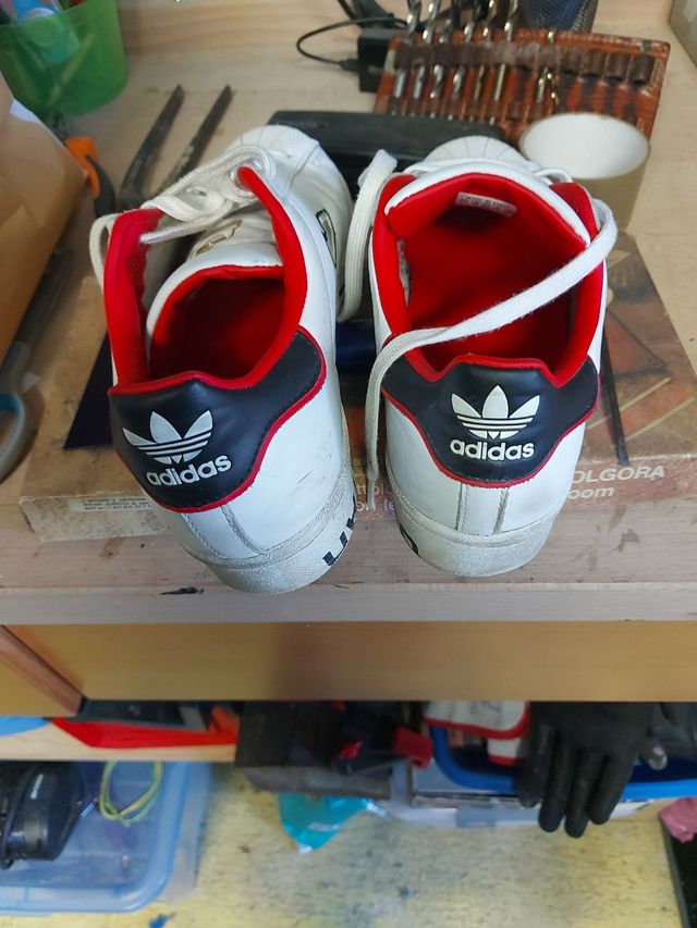 Adidas Superstar Bianche/Rosse Usate