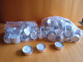 100 Candele tealight
7 portacandele vetro ambra 