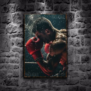 PLACA METALICA BOXEO CARTEL METAL DECORATIVO RETRO