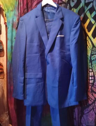 Traje azul gala boda comunión es chaqueta y pantal