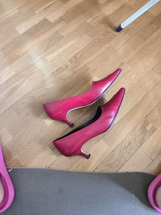 Zapatos color cereza, estilo vintage piel Vo-39