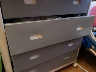 bañera Cambiador bebé con cajones - gris sin uso