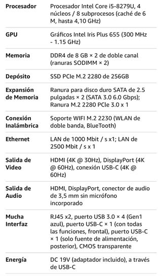 Mini PC Intel i5-8279U- 16GB RAM A ESTRENAR WIN 11