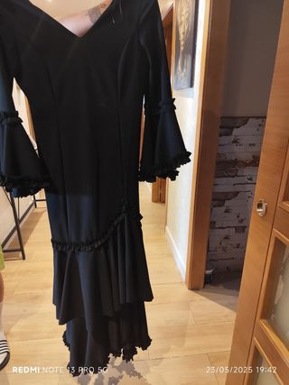 Traje flamenca negro - 2 puestas, talla hasta 42