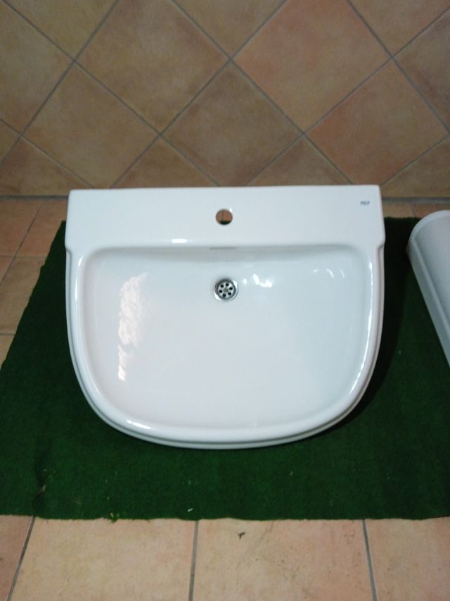Lavabo Roca porcelana blanco