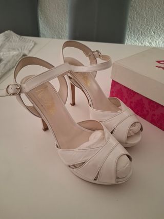 Sandalias novia BLANCO 39
