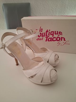 Sandalias novia BLANCO 39