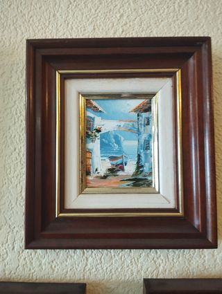 5 mini cuadros óleos. 26x23cm