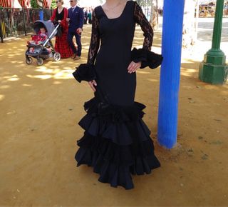 Traje Flamenca Negro - Talla S