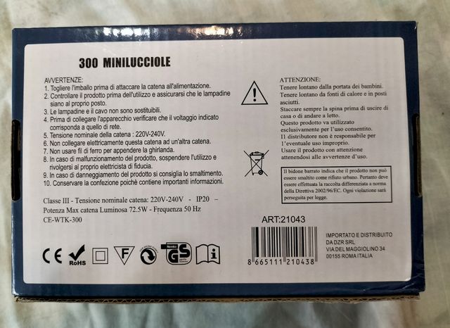 Luces LED decorativas - 300 mini luces