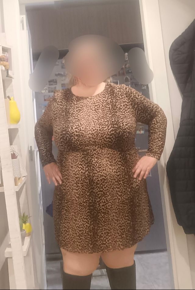 Vestido leopardo talla grande