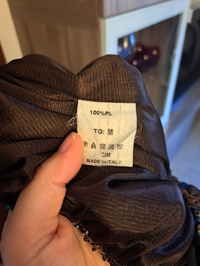 Abito lungo estivo M - Blu, Marrone