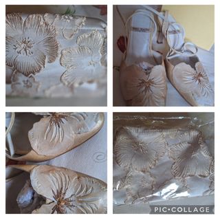 Zapatos y bolso Sino Vaello dorados