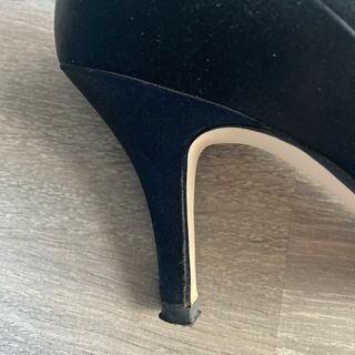 Zapatos Clarks negros, puntera abierta