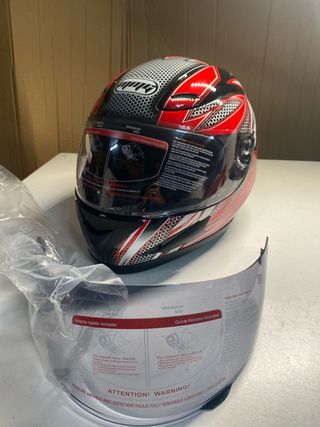Casco moto talla S - Rojo/Negro