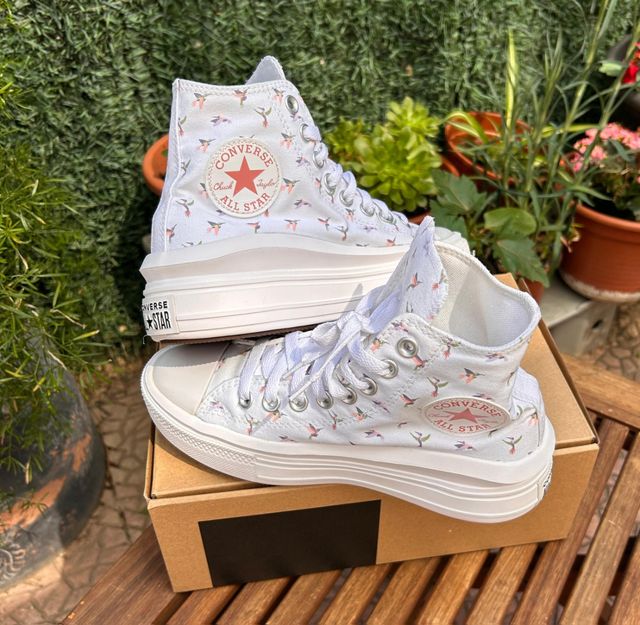 Converse blancas plataforma Chuck taylor.