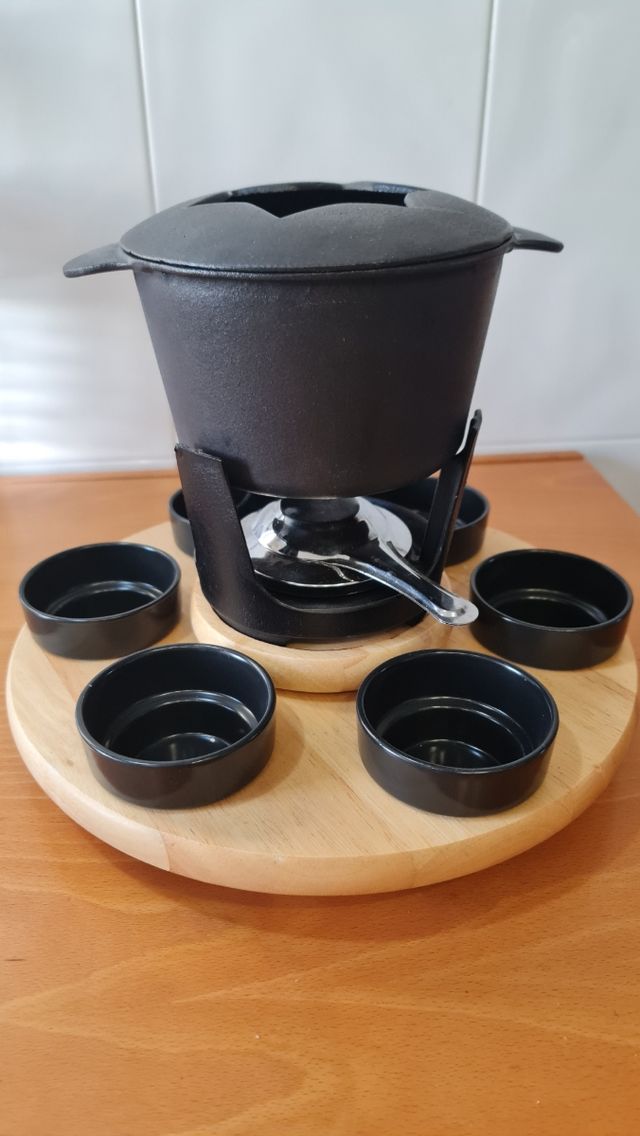 Foundue set, de hierro forjado, 23 piezas