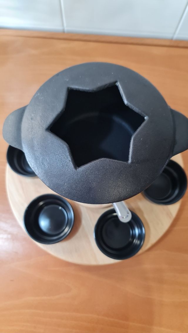 Foundue set, de hierro forjado, 23 piezas