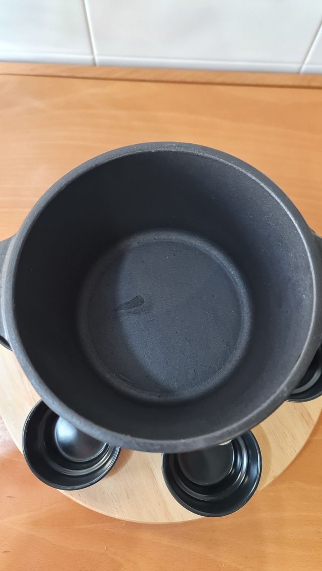 Foundue set, de hierro forjado, 23 piezas