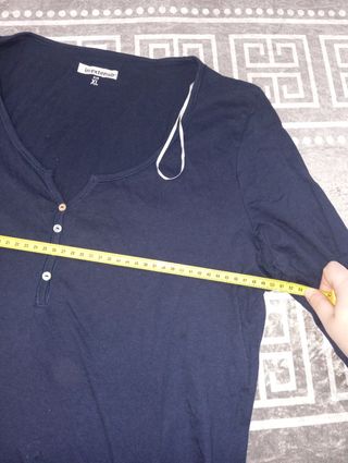 Camiseta azul manga larga - Talla XL