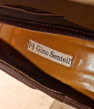 Scarpe Gino Sentell Tg.44 - Marrone/Rosso