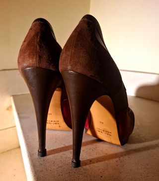 Scarpe Gino Sentell Tg.44 - Marrone/Rosso