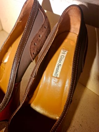 Scarpe Gino Sentell Tg.44 - Marrone/Rosso
