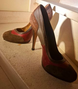 Scarpe Gino Sentell Tg.44 - Marrone/Rosso