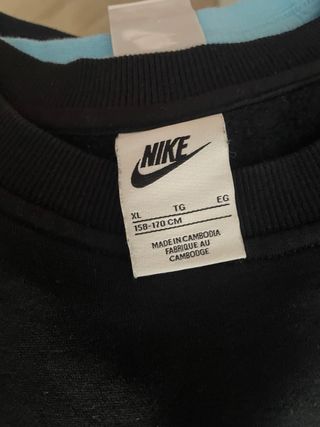 Sudadera Nike negra talla 158-170cm