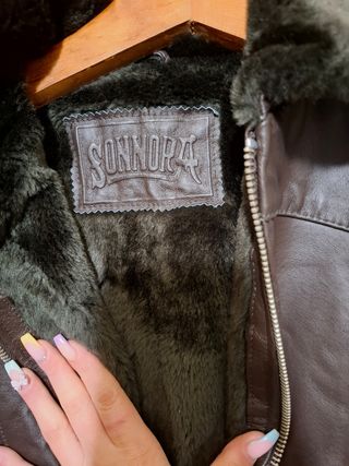 Cazadora cuero SONORA marrón